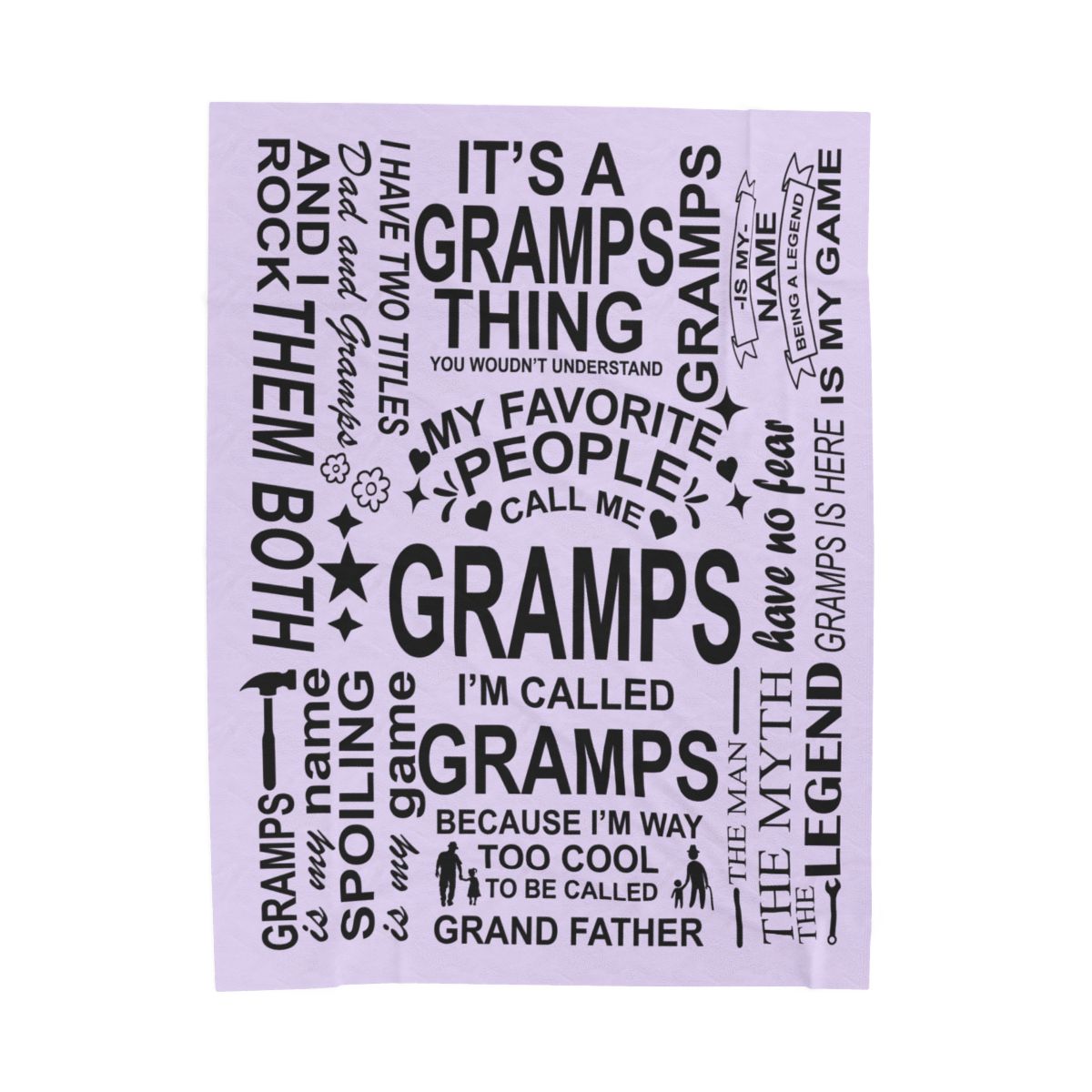 Gramps Quotes - Velveteen Plush Blanket - c151a25