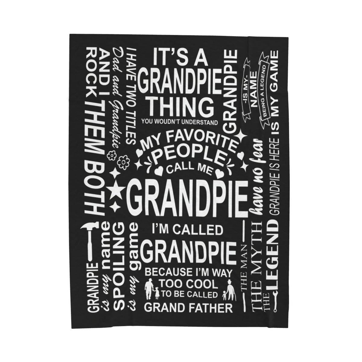 Grandpie Quotes - Velveteen Plush Blanket - c154a25
