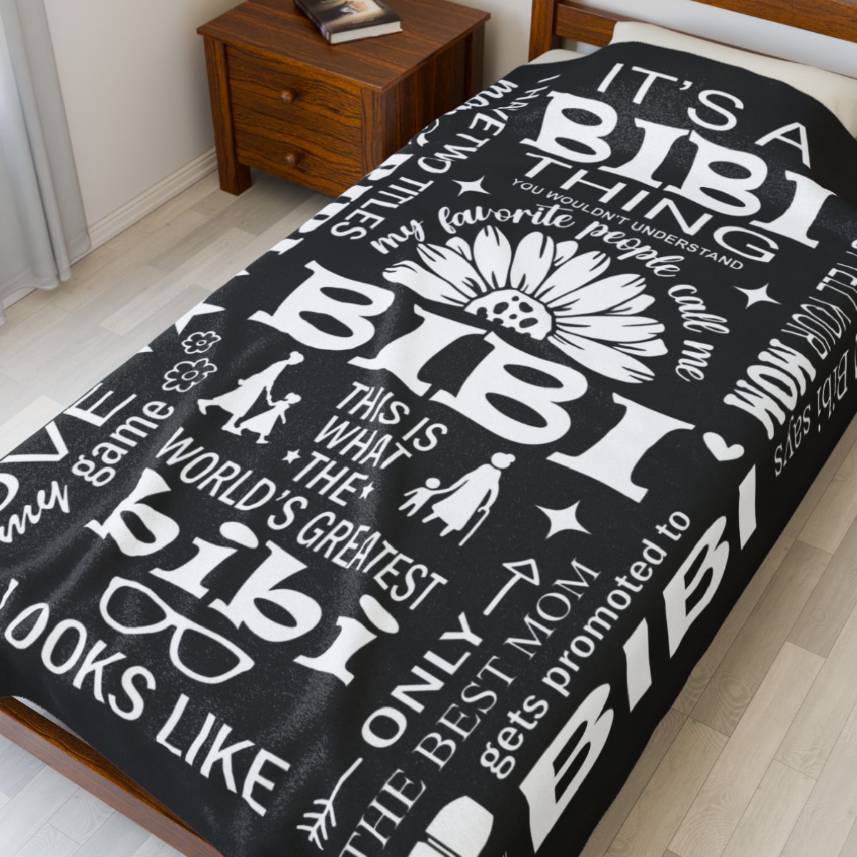 Bibi Quotes - Velveteen Plush Blanket - c161a25