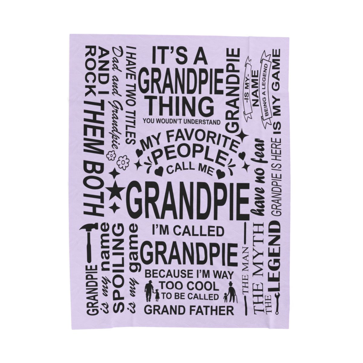 Grandpie Quotes - Velveteen Plush Blanket - c154a25