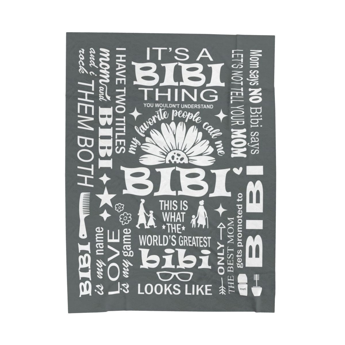 Bibi Quotes - Velveteen Plush Blanket - c161a25