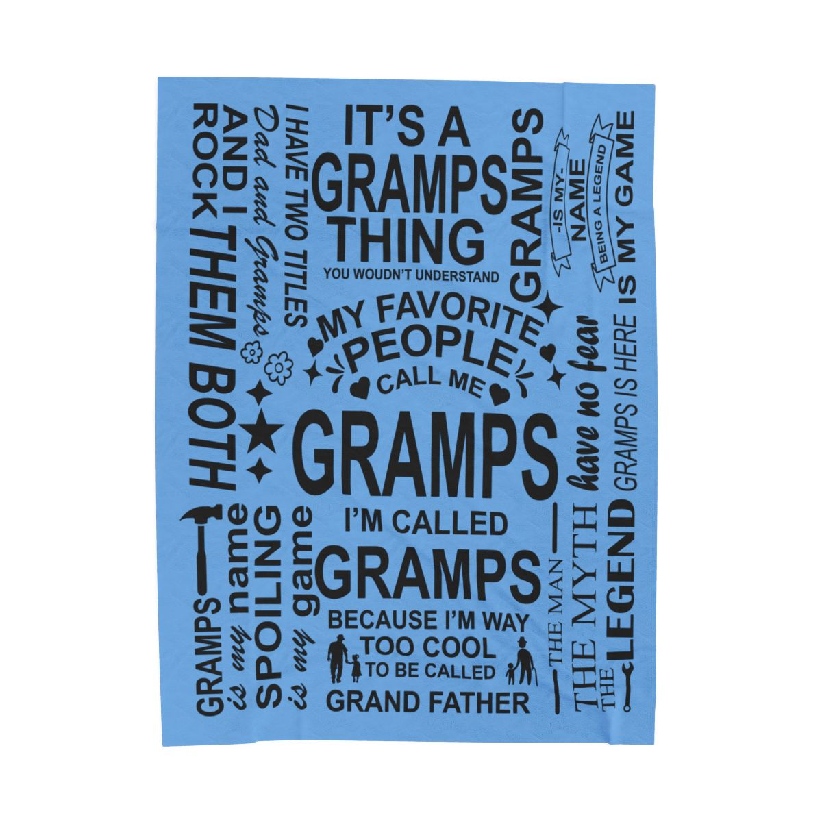 Gramps Quotes - Velveteen Plush Blanket - c151a25