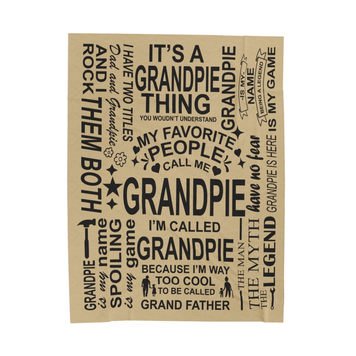 Grandpie Quotes - Velveteen Plush Blanket - c154a25