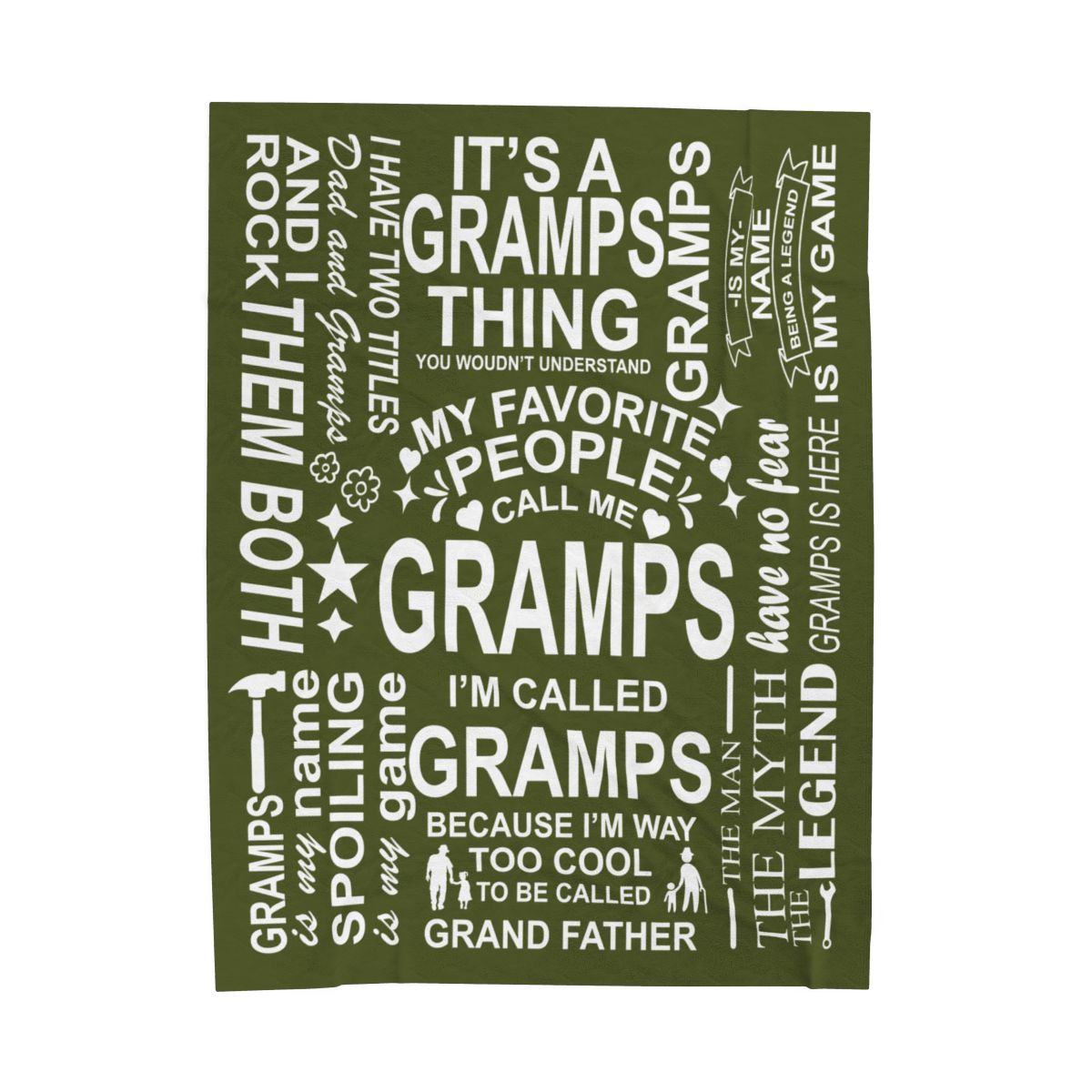 Gramps Quotes - Velveteen Plush Blanket - c151a25