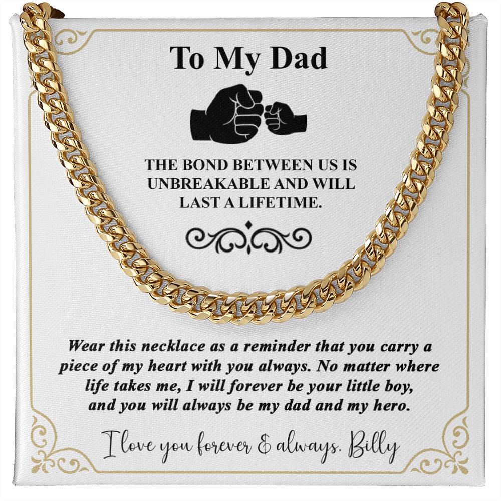 To My Dad - Our Bond Is Forever and Unbreakable Necklace Gift - c578a25