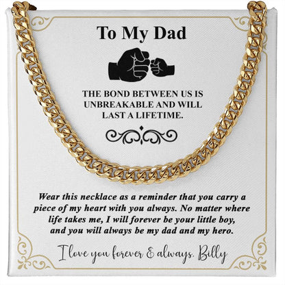 To My Dad - Our Bond Is Forever and Unbreakable Necklace Gift - c578a25
