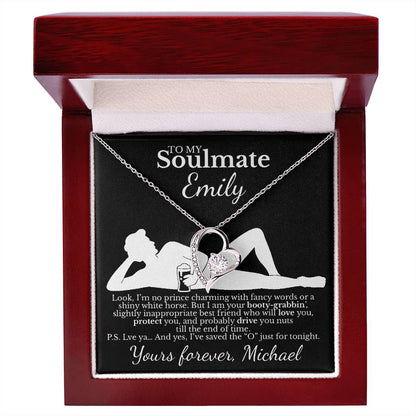 To My Soulmate - Necklace with Funny Romantic Message - c490a25