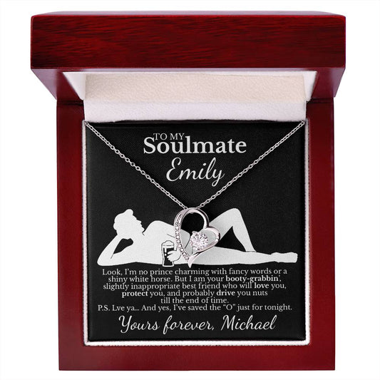 To My Soulmate - Necklace with Funny Romantic Message - c490a25