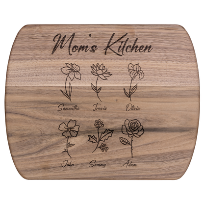 Custom Mom’s Kitchen Cutting Board with Kids' Names - c411a25