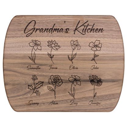 Custom Grandma’s Kitchen Cutting Board with Grandkids - c410a25