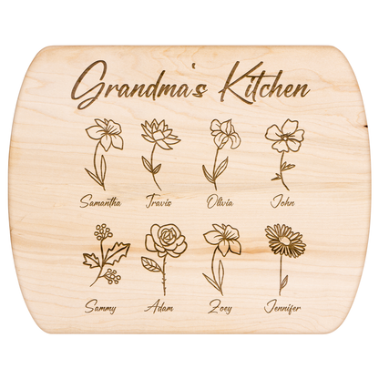 Custom Grandma’s Kitchen Cutting Board with Grandkids - c410a25