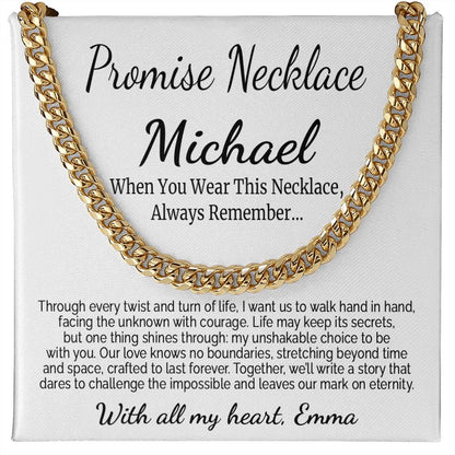 To My Fiancé Promise Necklace With Custom Message - c478a25