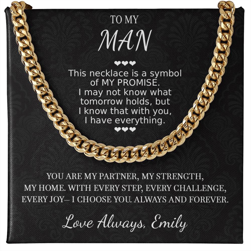 To My Man - Promise Gift for Boyfriend with Love Message - c558a25