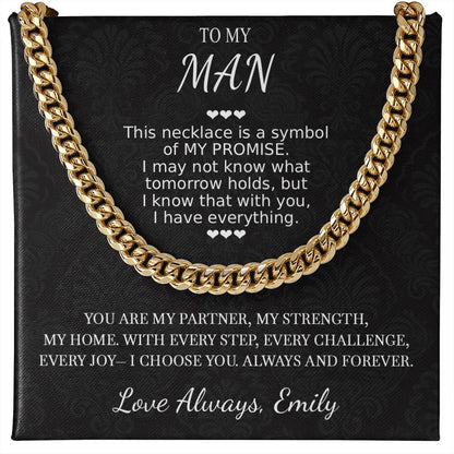 To My Man - Promise Gift for Boyfriend with Love Message - c558a25