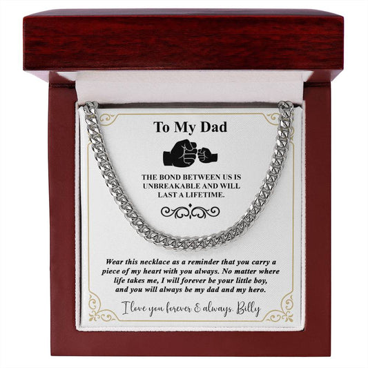 To My Dad - Our Bond Is Forever and Unbreakable Necklace Gift - c578a25