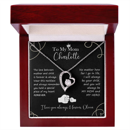 To My Mom - You Hold My Heart Forever Necklace Gift - c577a25