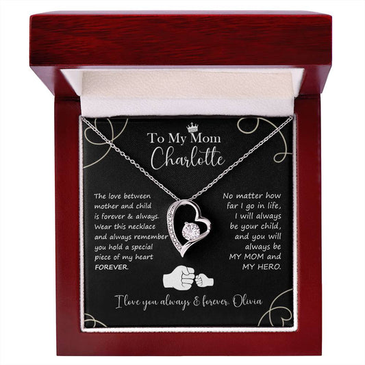 To My Mom - You Hold My Heart Forever Necklace Gift - c577a25