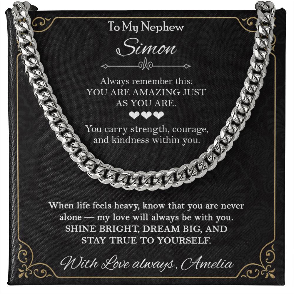 To My Nephew - You Are Amazing Just As You Are Necklace Gift - c579a25