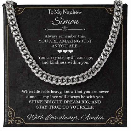 To My Nephew - You Are Amazing Just As You Are Necklace Gift - c579a25