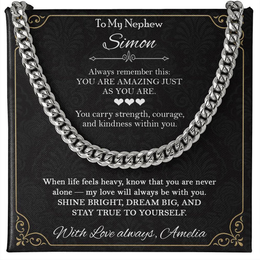 To My Nephew - You Are Amazing Just As You Are Necklace Gift - c579a25