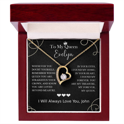 To My Queen - You Are My Treasure, My Forever Necklace Gift - c572a25