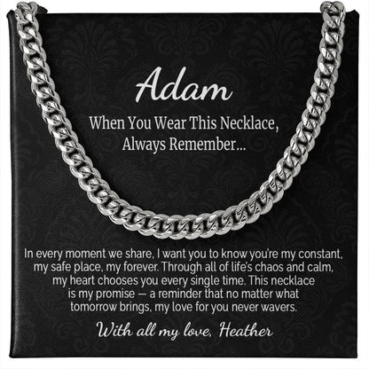 Promise Necklace For Him With Custom Message - c469a25