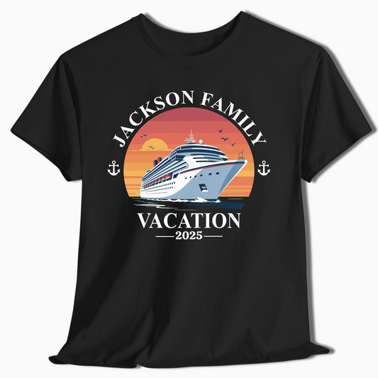 Custom Family Cruise Vacation Shirt 2025 - Reunion Cruise Tee - c328a25