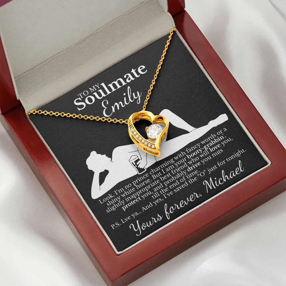 To My Soulmate - Necklace with Funny Romantic Message - c490a25