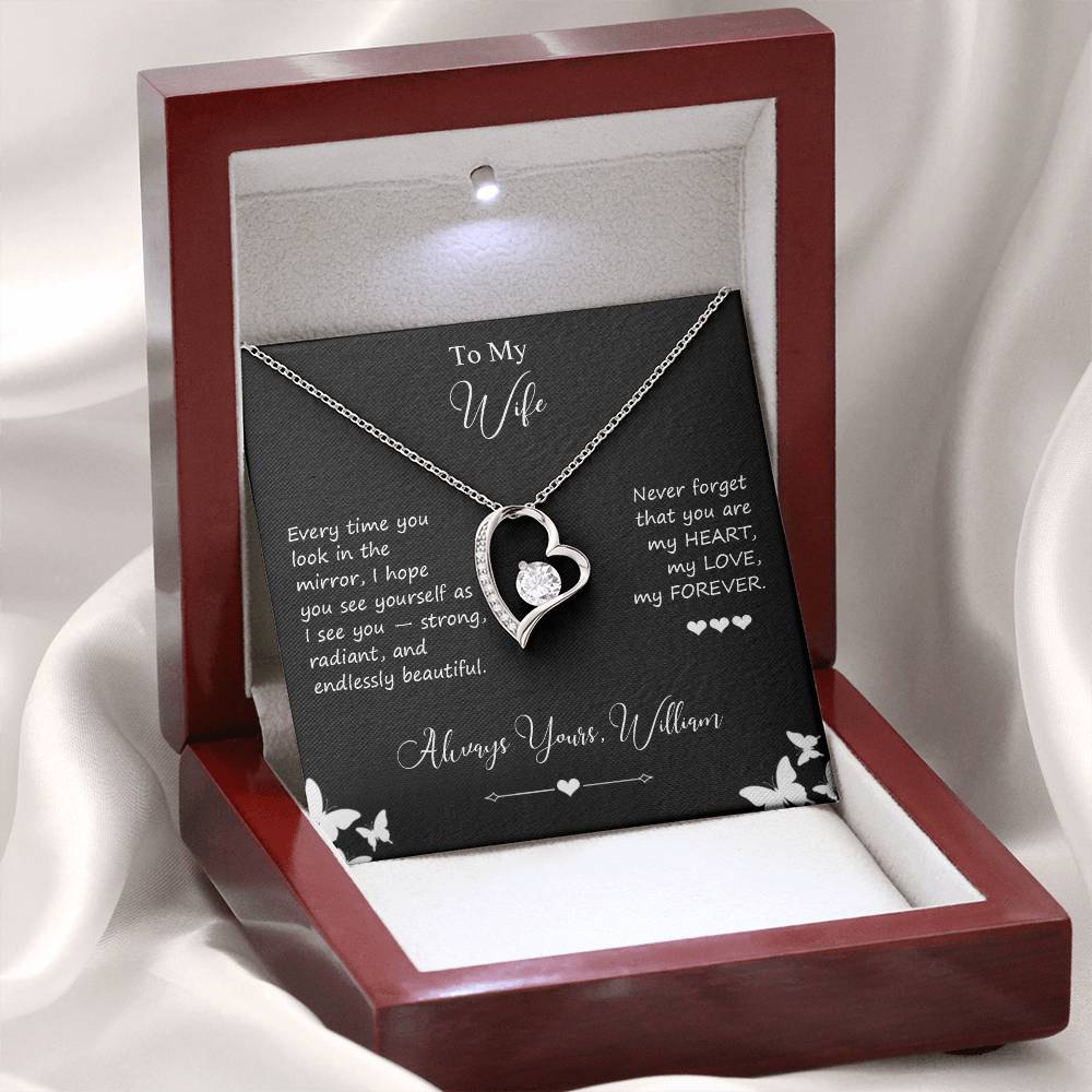 To My Wife - You Are My Heart, My Forever Necklace Gift - c574a25