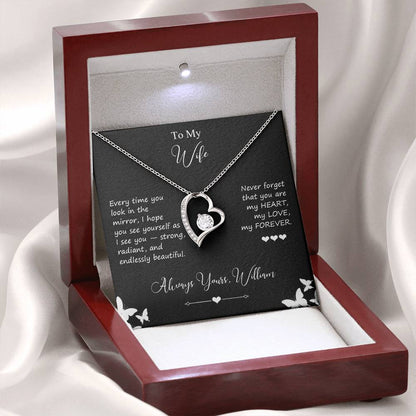 To My Wife - You Are My Heart, My Forever Necklace Gift - c574a25