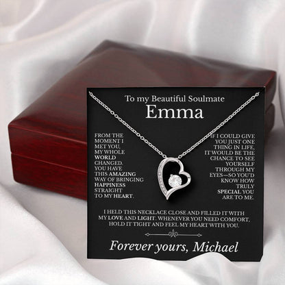 To My Beautiful Soulmate - Necklace with Heartfelt Message - c486a25