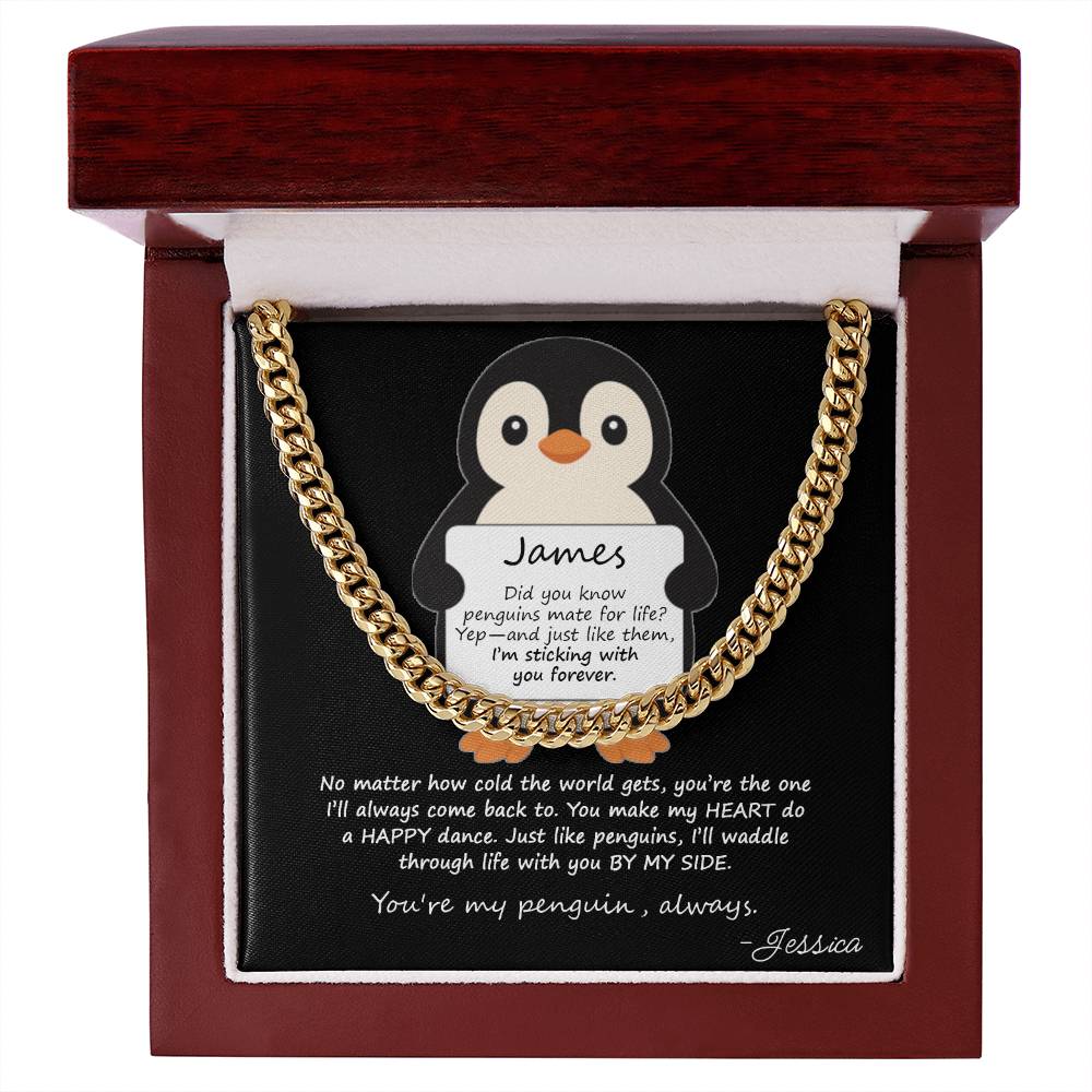 You're My Penguin - Personalized Husband Necklace Gift - c530a25
