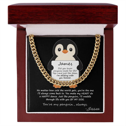 You're My Penguin - Personalized Husband Necklace Gift - c530a25