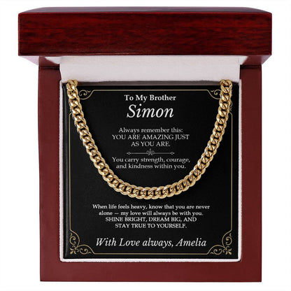 To My Brother - You Are Amazing Just As You Are Necklace Gift - c580a25