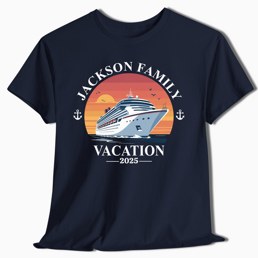 Custom Family Cruise Vacation Shirt 2025 - Reunion Cruise Tee - c328a25