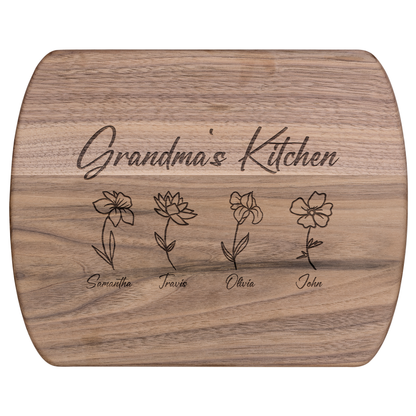 Custom Grandma’s Kitchen Cutting Board with Grandkids - c410a25