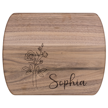 Personalized Cutting Board with Name & Birth Flower - c407a25
