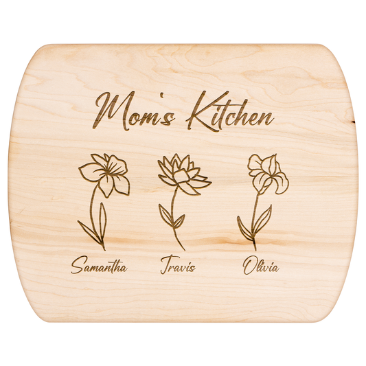 Custom Mom’s Kitchen Cutting Board with Kids' Names - c411a25
