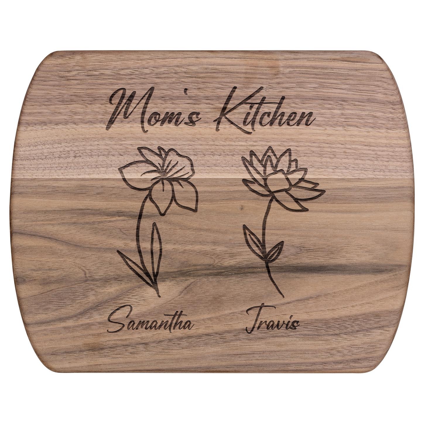Custom Mom’s Kitchen Cutting Board with Kids' Names - c411a25