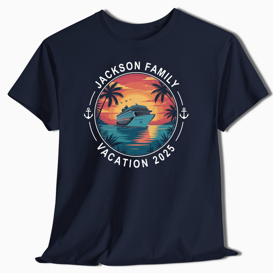 Custom Family Cruise Vacation Shirt 2025 - Personalized Cruise Tee - c320a25