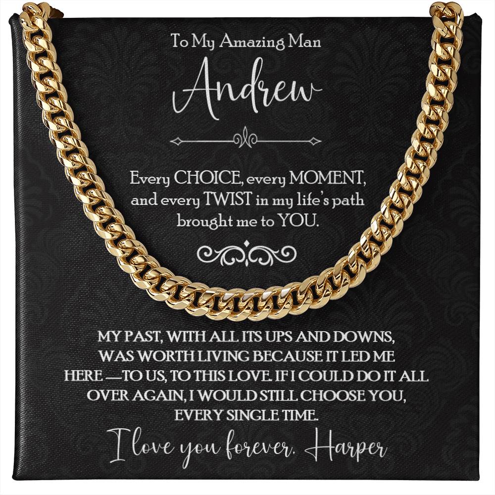 To My Amazing Man - I’d Choose You Again Necklace Gift - c559a25