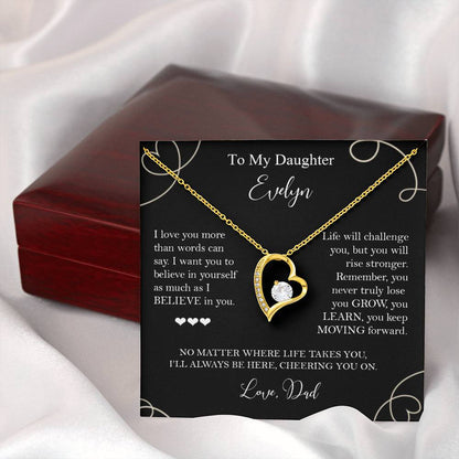 To My Daughter - I Believe in You Necklace Gift from Dad - c575a25