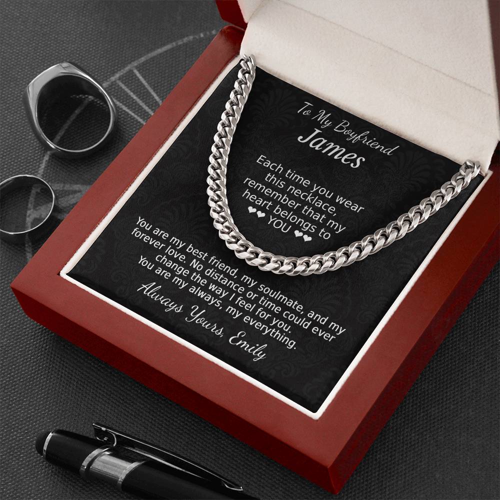 To My Boyfriend Necklace Gift - c546a25