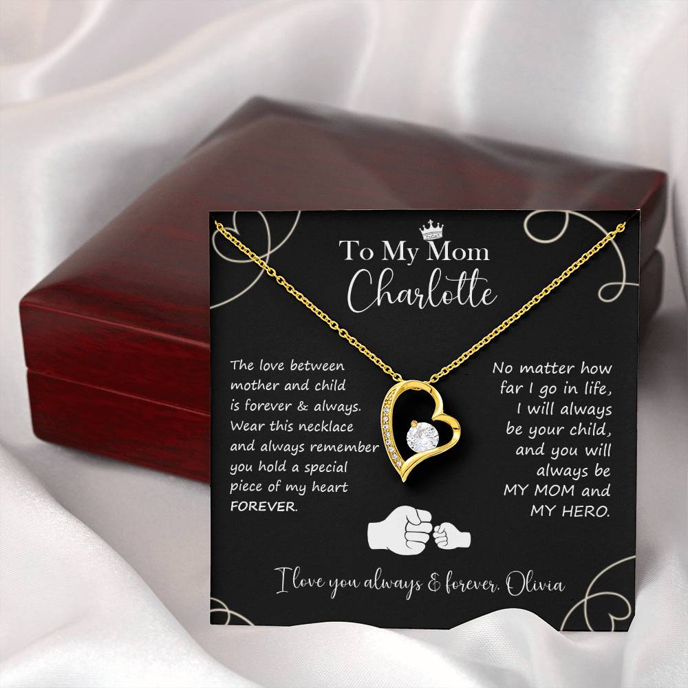 To My Mom - You Hold My Heart Forever Necklace Gift - c577a25