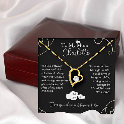 To My Mom - You Hold My Heart Forever Necklace Gift - c577a25