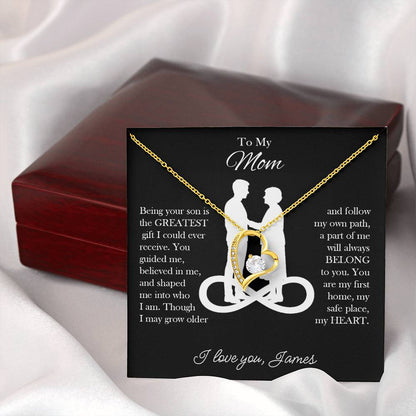 To My Mom Custom Heart Necklace - c538a25