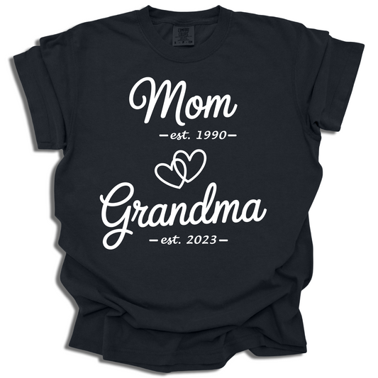 Personalized Mom and Grandma Est. Years Tee - c373a25