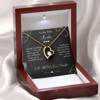 To My Wife - You Are Cherished and Beautiful Necklace Gift - c573a25