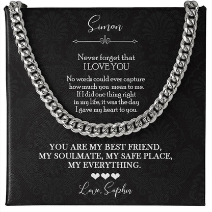 To My Husband Soulmate Necklace Gift - c548a25