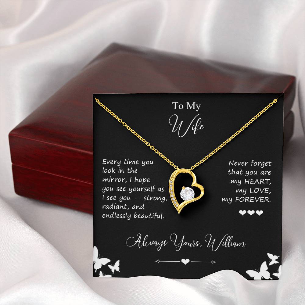 To My Wife - You Are My Heart, My Forever Necklace Gift - c574a25